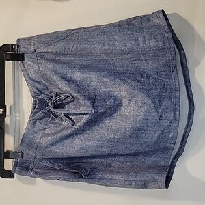 Festival coastal cowgirl skort skirt sparkling Denim Blue